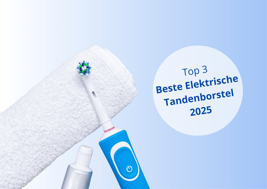 oral-b tandenborstel met handdoek en tandpasta