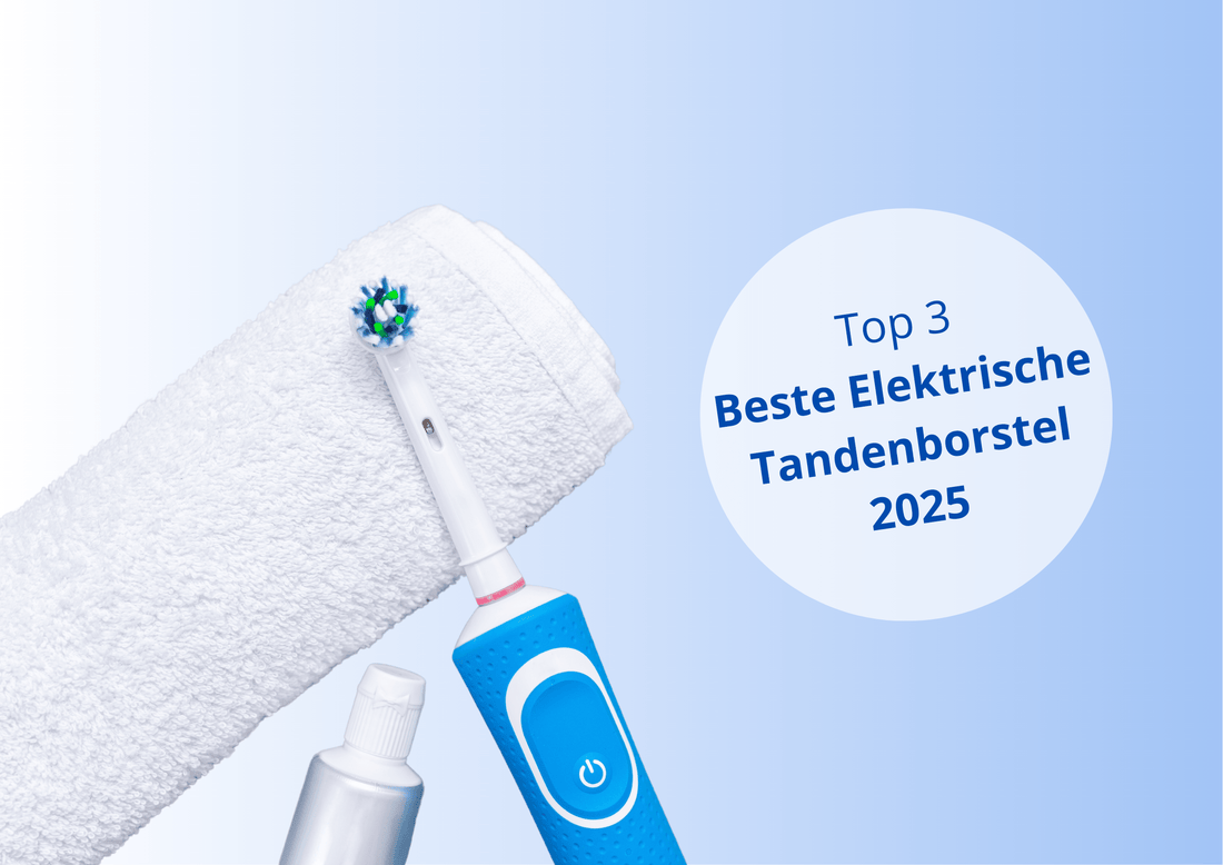 oral-b tandenborstel met handdoek en tandpasta